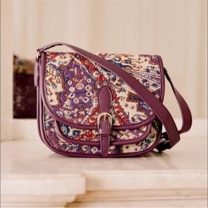 Sézane RARE Romeo Bag in Jacquard Violet Multi